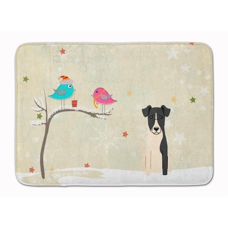Carolines Treasures Christmas Presents Smooth Fox Terrier Machine Washable Memory Foam Mat BB2570RUG